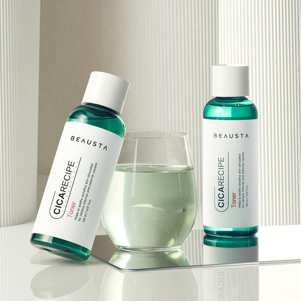 BEAUSTA Cica Recipe Soothing Moisturizing Basic 2-piece Set (Toner 150ml + Serum 30ml)