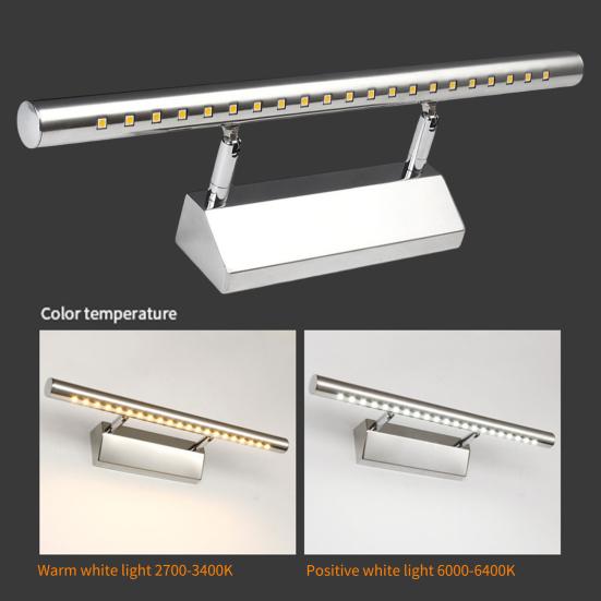 Зеркальный светильник настенный регулируемый угол теплый/белый свет высокая яркость светодиодный светильник для ванной комнаты для спальни