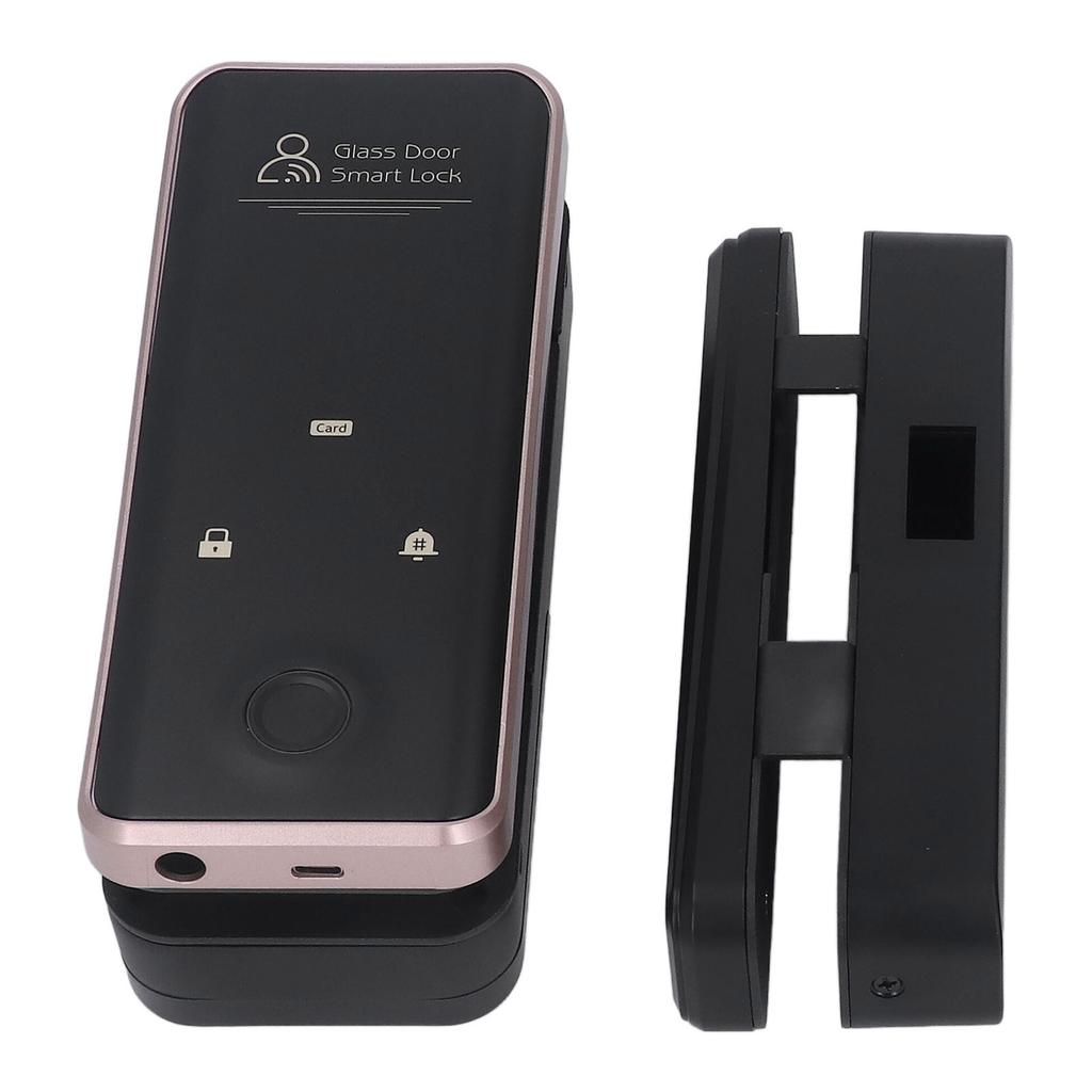 Electronic Smart Glass Door Lock Fingerprint Password Keyless Entry Door Lock Emergency Power