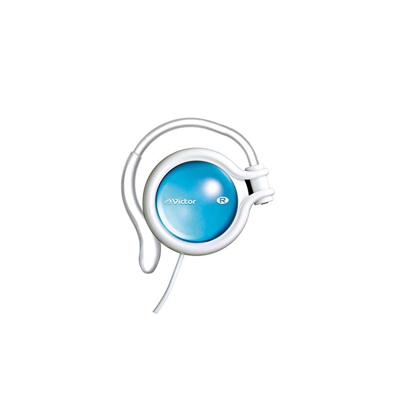 JVC HP-AL102-WA open on-ear headphones ear hook type white & lapis blue