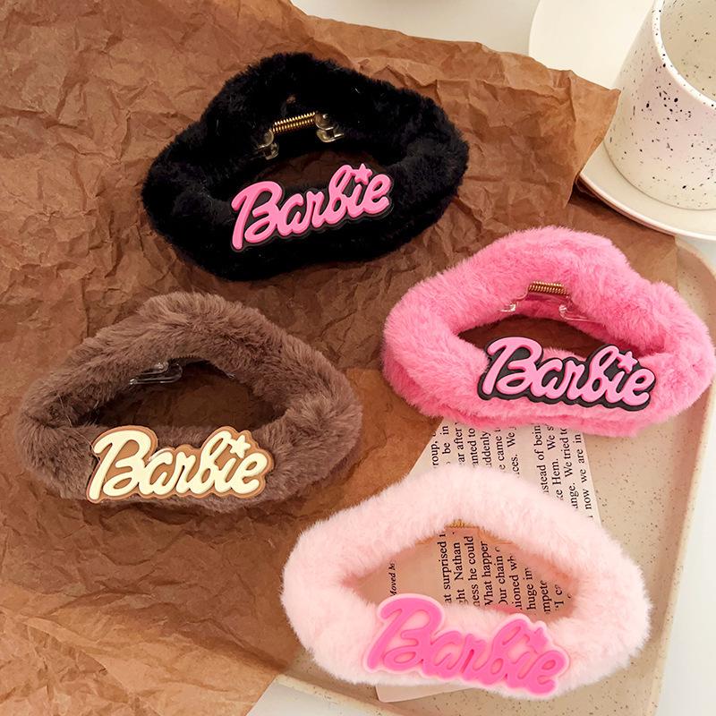 Пушистый квадратный зажим-краб Осень/Зима 2024: Универсальное милое украшение для волос для женской прически