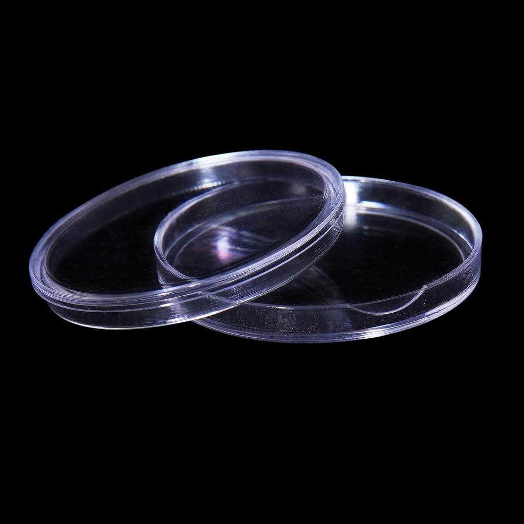 100 Pieces 18mm Coin Holder Capsules, Airtight Circular Clear Plastic Coin Containers, Secure Coin Storage for Collectibles, Commemorative Coins