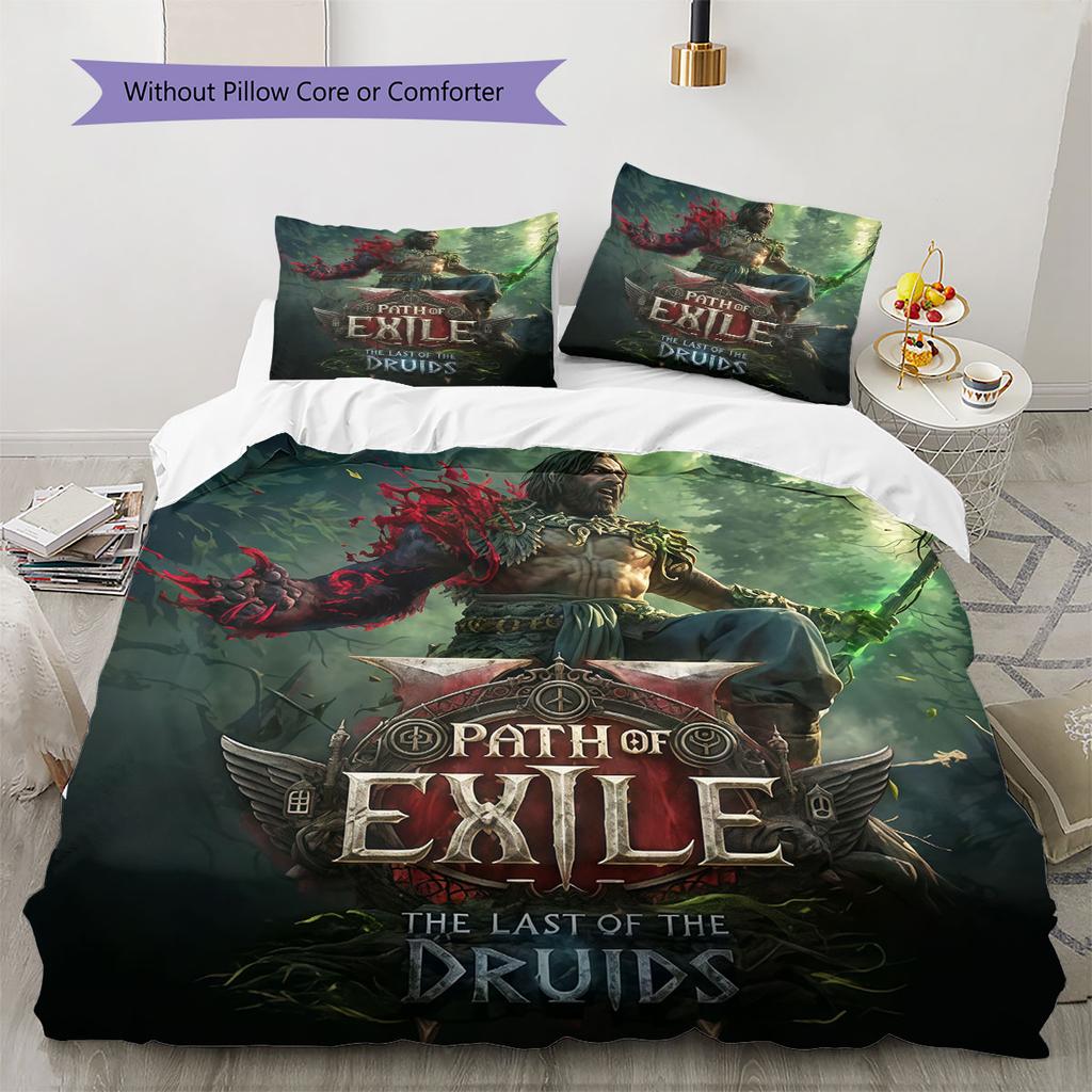 Path of Exile 2 Bedding Quilt Set Quilt Cover Pillowcase Home Decoration Birthday Gift (1 * duvet cover + 2 * pillowcase, without core)