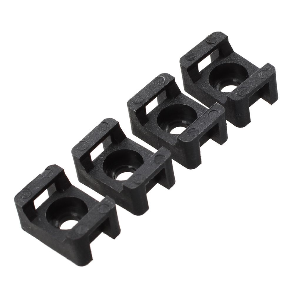Black Width Cable Tie Mount Wire Holder Base Saddle Type