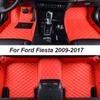 Car Floor Mats For Ford Fiesta 2009-2017 DropShipping Center Auto Interior Accessories Leather Carpets Rugs Foot