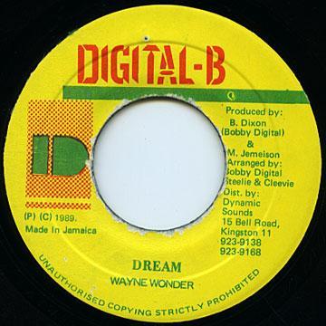 7inch Record WAYNE WONDER Dream NONE DigitalB 1990 Jamaica Reggae Ska Dub Used