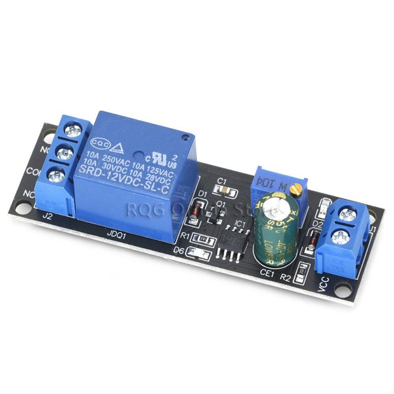 NE555 12V Delay Module: Conductive Relay Switch for 1-10 Second Monostable Delays in Cars