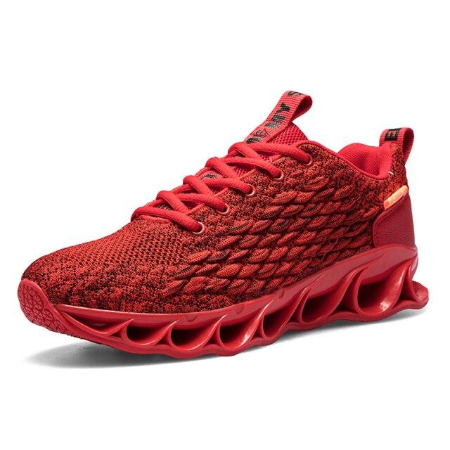 Red Fish Scales Men Casual Shoes Male Sneakers Fashion Blade Sole New Arrival Running Shoes For Men Sport Shoes Breathable