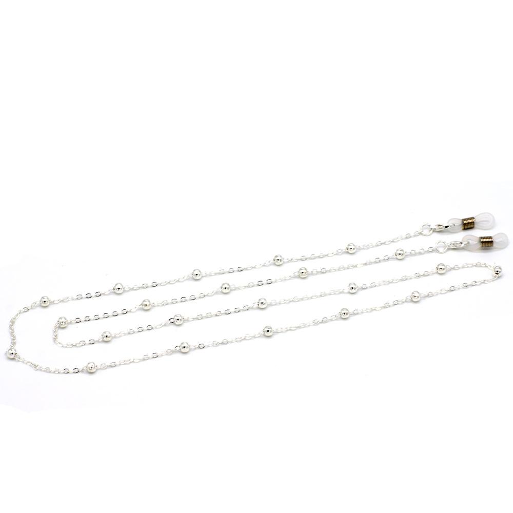 Fashion Copper Womens Gold Silver Eyeglass Chains Sunglasses Reading Beaded Glasses Chain Eyewears Cord Necklace Strap Rop