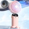 1 Set Mini Fan Rechargeable Temperature Reduction Digital Display Convenient Energy-saving USB Fan Dormitory Supply