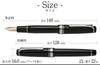 Sailor Professional Gear Silver Fountain Pen Black Extra Fine Nib 11-2037-120 with Converter