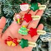 Cute Christmas Five-pointed Star Hairpin, Girl's Heartbroken Hairpin, Hair Accessory, Cartoon Santa Claus Bangs Side Clip