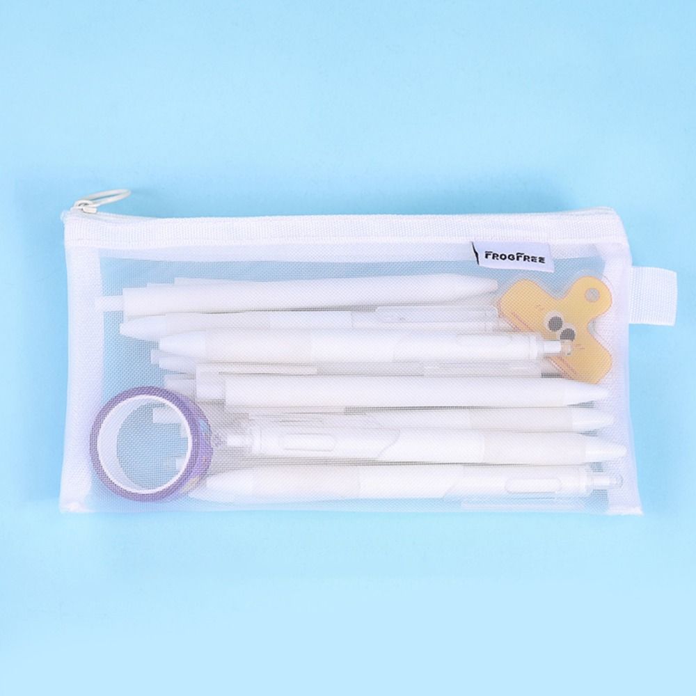 Инс Пенал Корейская Версия Сумка для хранения канцелярских товаров Портативная сетчатая сумка для ручек Студент