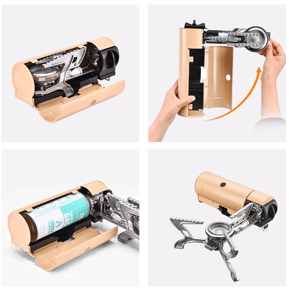 Кемпинговые кассетные печи, портативные складные походные газовые горелки, 2600 Вт, с сумкой для переноски