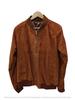 Motorcycle Genuine Lambskin Brown Handmade Men Leather Jacket Designer Suede