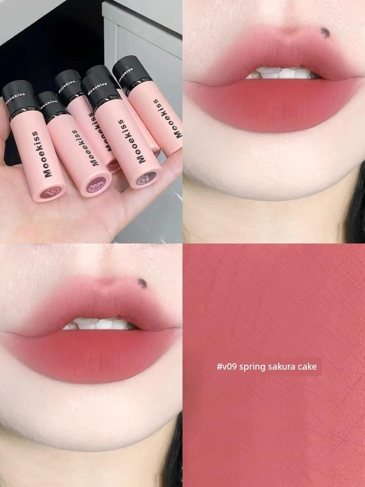 Mooekiss Lip Mud V12/V10/V11/V15/V08/V05 Soft Mist Whitening Lip Glaze Mooekiss Lipstick