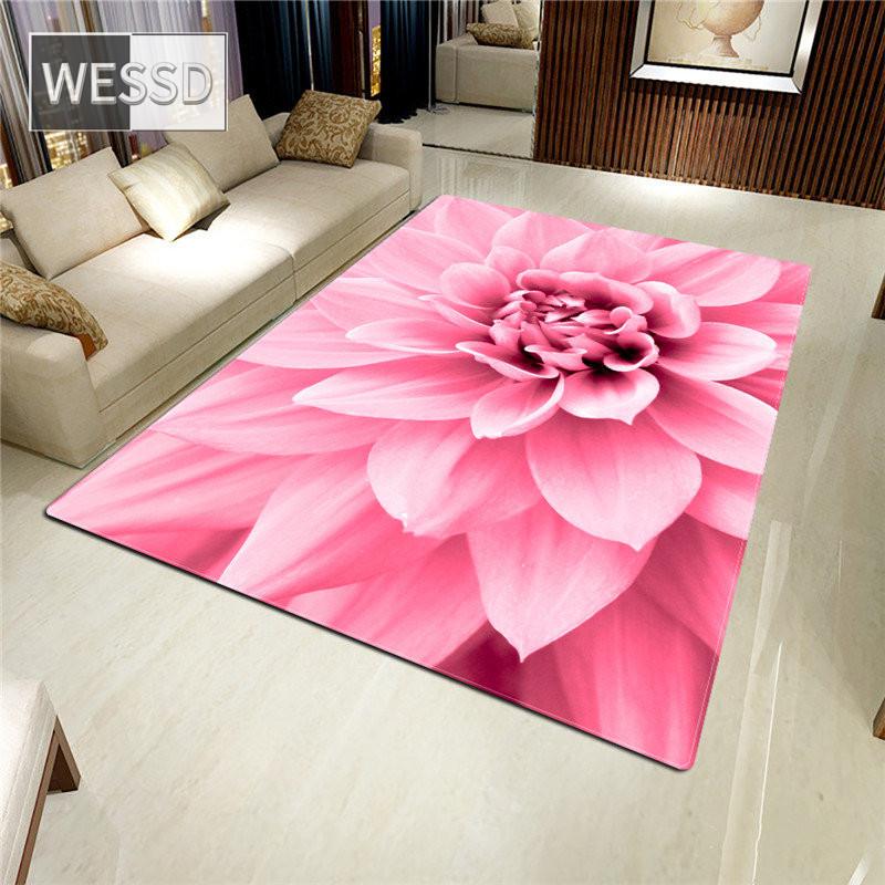 Ковер с розой, 3D коврик для гостиной, ковер с цветком, противоскользящий впитывающий коврик для ванной комнаты, кухонный коврик, домашний декор, коврик на заказ, большой ковер