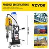 Magnetic Drill, 1100W 1.57" Boring Diameter, 2697lbf/12000N Portable Electric Mag Drill Press with 7 Bits, 580 RPM Max Speed Drilling Machine for any