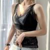 Women Casual Long Bras V Neck With Pad Lingerie Lace Underwear Inner Tops Sexy Women's Bras