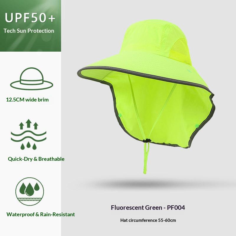 New Design Summer Nylon Outdoor Sunscreen Fisherman's Hat Large Brim Adjustable Quick-drying Breathable Waterproof Anti-UV