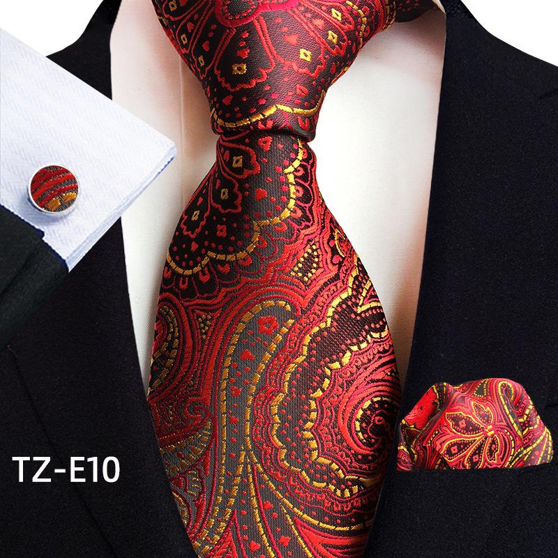 Paisley Waist Flower Men's Tie, Pocket Square, and Cufflinks Set - 2025 Edition