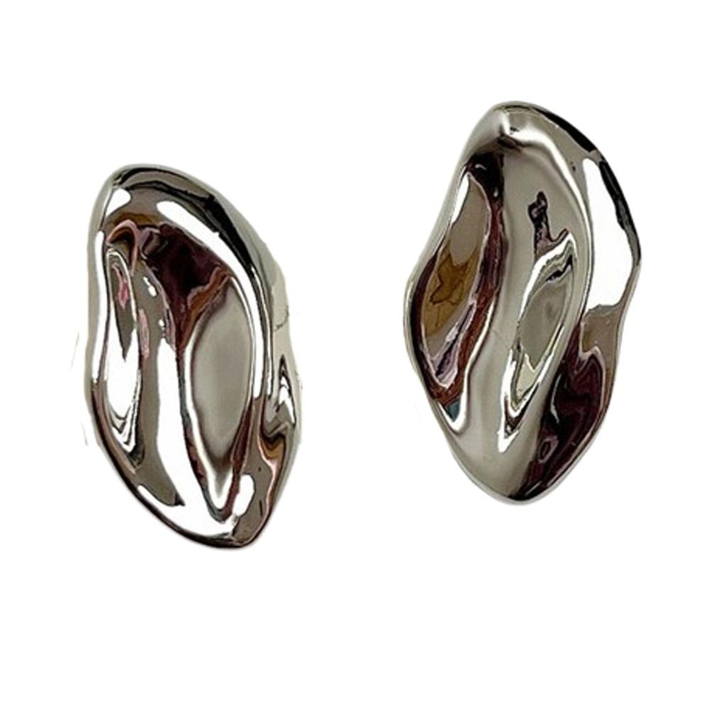 Европейско-американский стиль Геометрические Неправильной формы Серьги-гвоздики Винтажный Шик Металлические серьги Вечеринка