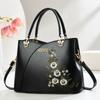 Embroidery Flower New Fashion Trend Hundreds of Premium Sense Shoulder Crossbody Bag - Ladies Soft Durable Commuter Large Capacity Handbag