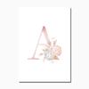 Baby Girl Pink Flowers Canvas Poster Nursery Wall Art Print Modern Letters Painting Wall Pictures Nordic Kid Bedroom Decoration