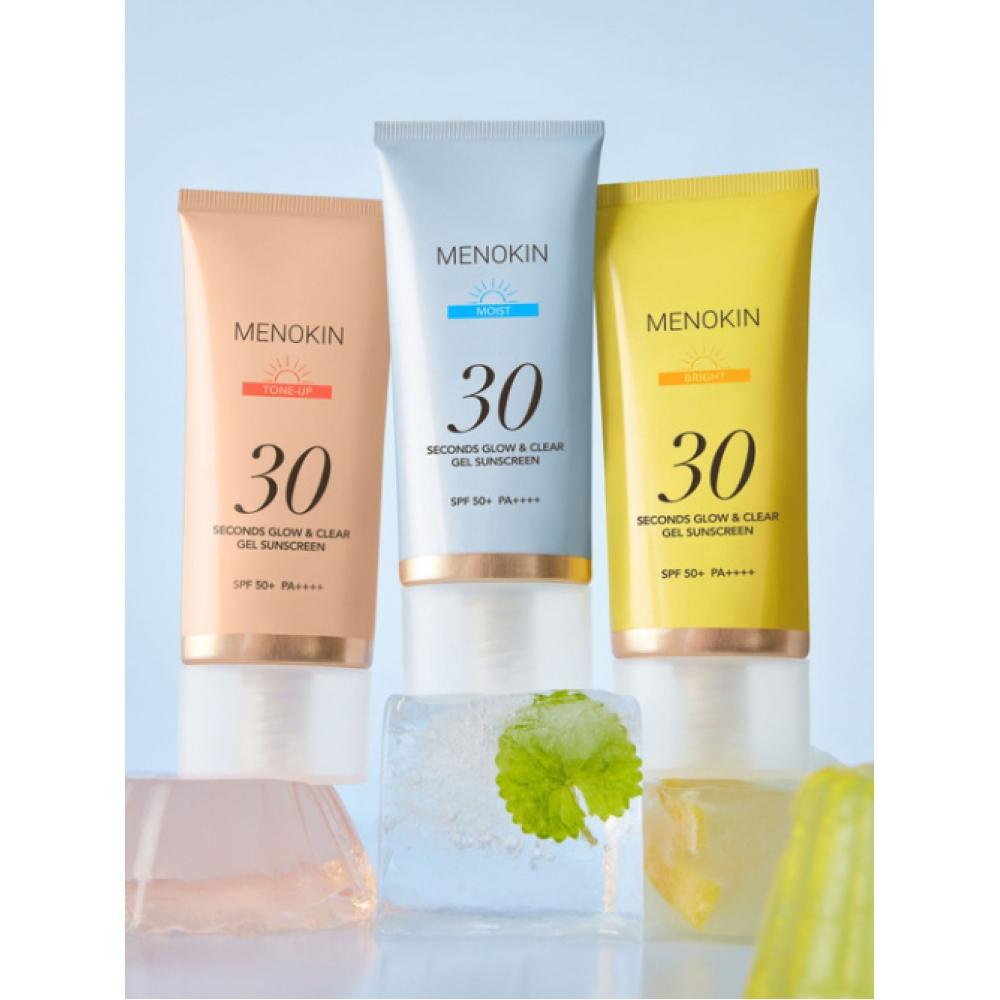 Menokin 30 Seconds Glow   Clear Gel Sunscreen Moist 50ml