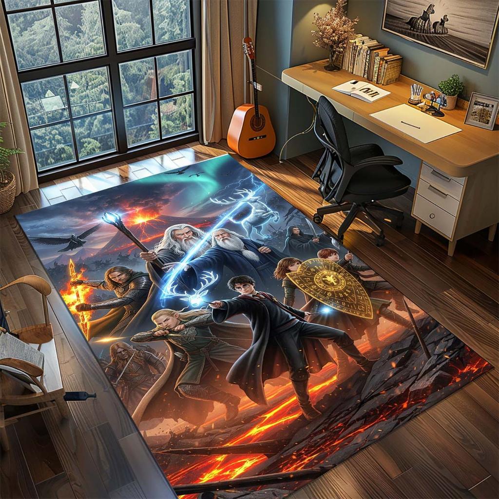 Harry Potter Magic Owl Anime Rug Carpet Large Area Rug Non Slip Washable Floor Mat Gamer Room Bedroom Home Decor -QJY