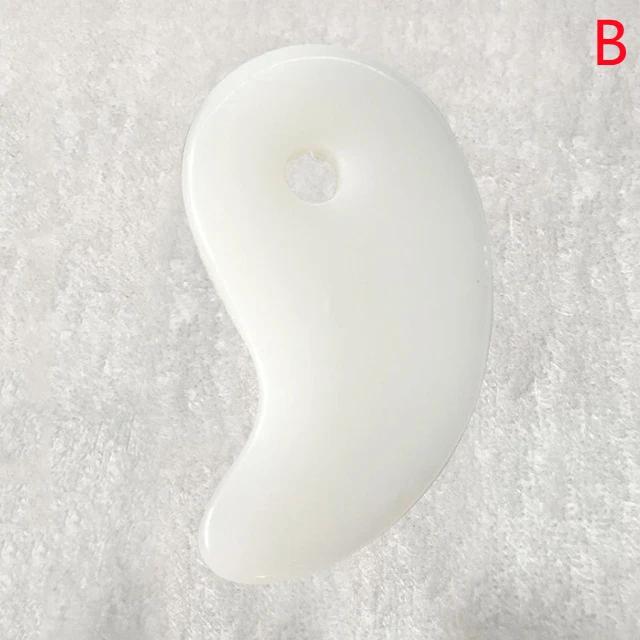 Натуральный смоляной нефритовый камень Гуаша Гуаша Скребок Массажер для лица Тела Лица Подтяжка кожи Удаление морщин Красота СПА Уход Инструменты