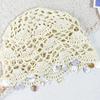 Thin Shell Tassels Hat Elegant Bohemian Style Beanies Retro Hollowed Out Knitted Hat  Girls