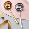 Long Handle Hotel Hot Pot Spoon Silver Soup Ladle Korean Stainless Steel Spoon  Home Kitchen