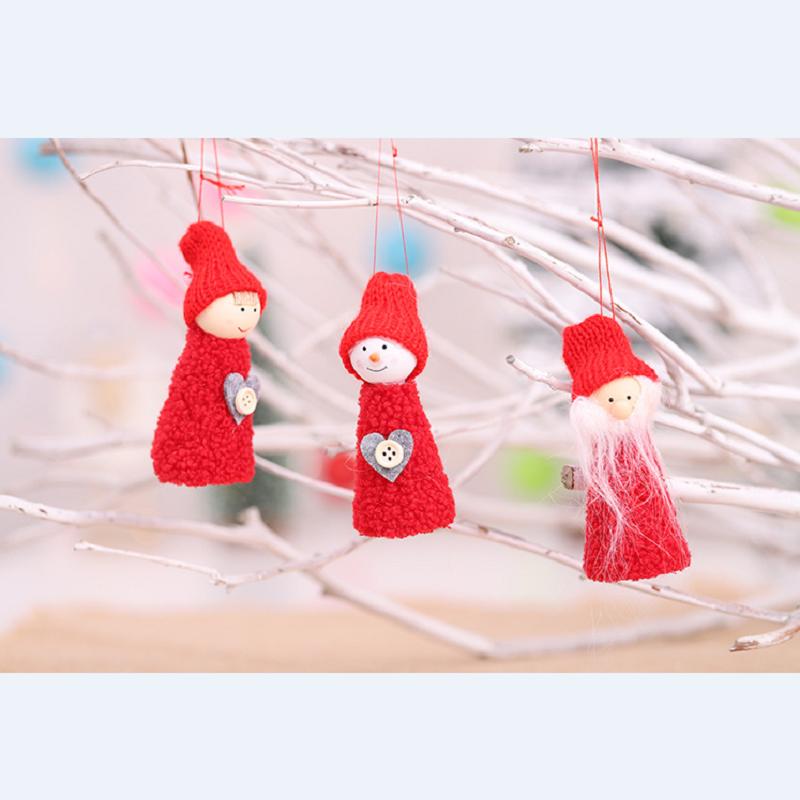 Stunning Three-piece Set Doll Gift For Classic Christmas Decorations