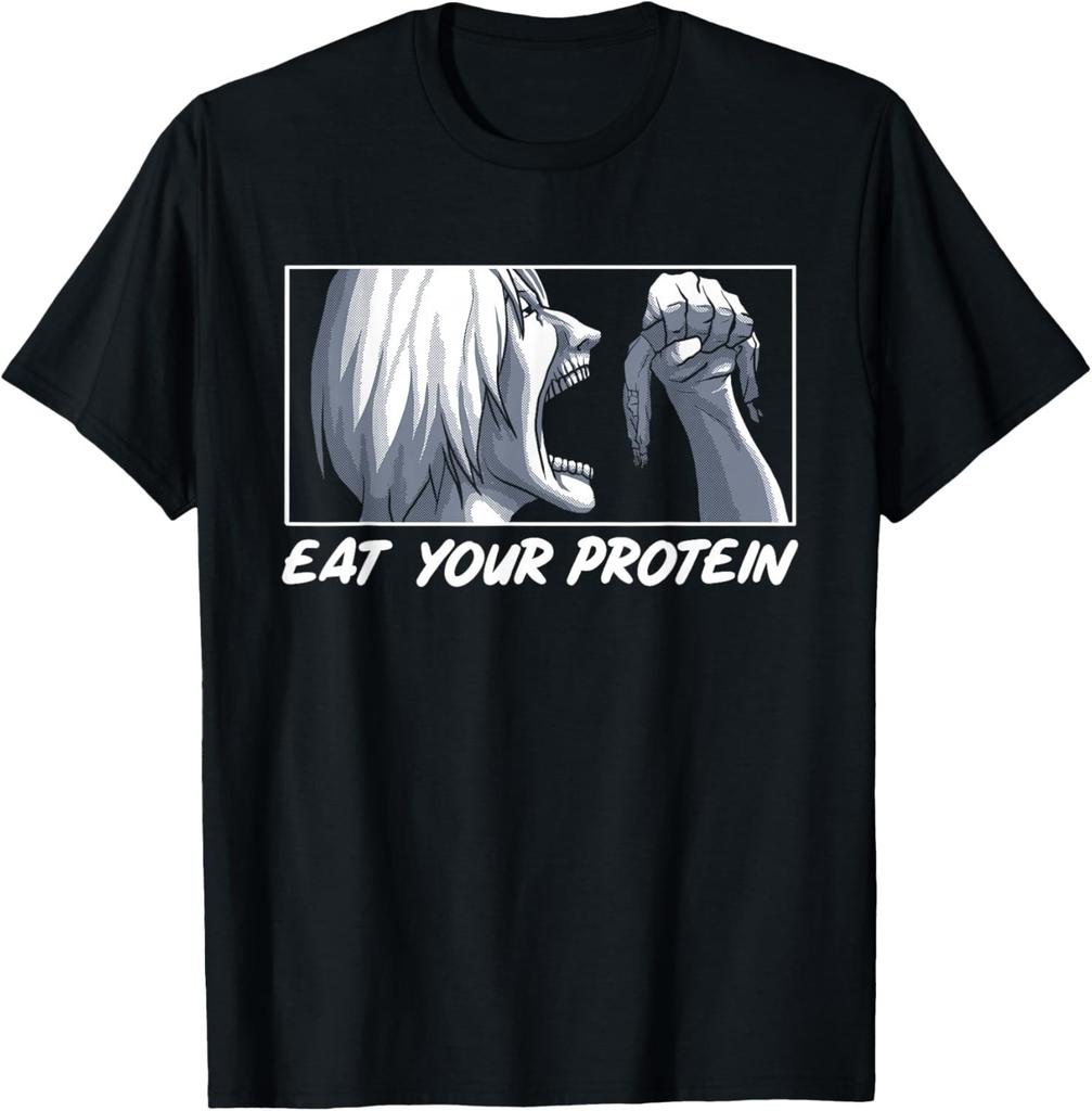Eat Your Protein Anime Gym Manga Bodybuilding Fitness Anime unisex T-Shirt