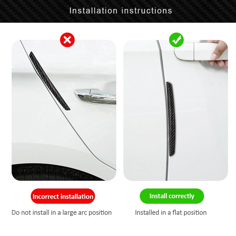 Накладка на кромку двери автомобиля, предотвращающая столкновение, декоративная накладка из углеродного волокна для модификации автомобиля, наклейка на крыло, защитная наклейка на кромку двери автомобиля