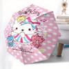 Hello Kitty,Cute Bears Automatic Folding Umbrella-Simple 8-Rib Design, Bright Cartoon Pattern, Durable Iron Frame, Suitable For Travel, Outd