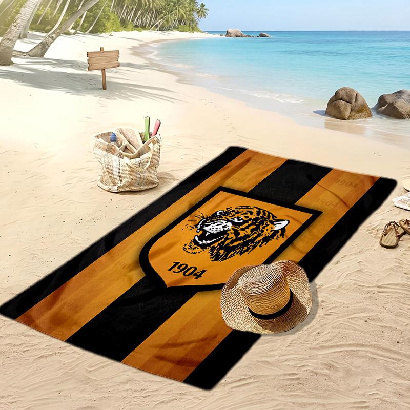 Полотенце для пляжа с принтом Hull FC Мягкое Портативное Быстросохнущее?Сухое полотенце для бассейна, летнего отпуска, активного отдыха на природе