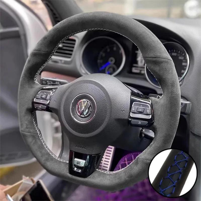 Чехол на руль автомобиля своими руками из замши для Volkswagen Golf 6 GTI MK6 VW Polo GTI Scirocco R Passat CC R-Line 2010 Автоаксессуары