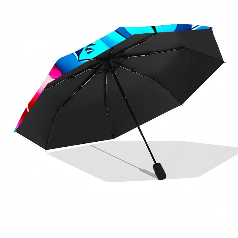 Lilo Stitch Love Portable Automatic Umbrella Folding Umbrella with 8 Ribs Sturdy Construction All-Season Use Fashion Lovers