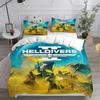 3D HELLDIVERS 2 Bedding Sets Comforter Quilt Bed Cover Duvet Cover Pillow Case Sets Kids Adult Size For Home Textiles