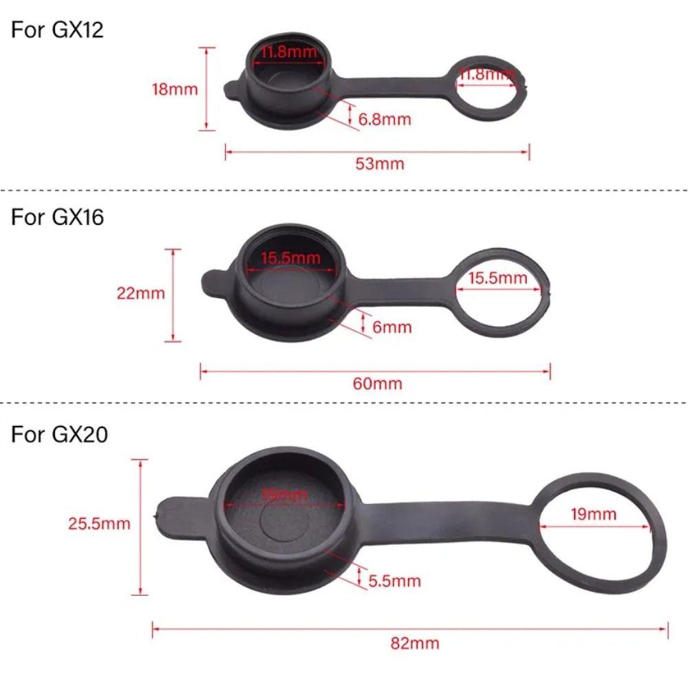 GX12 GX16 GX20 GX12 GX16 GX20 Dust Cap Rubber Lightweight Dust Cap Waterproof Leakage Prevention Welding Cable Connectors Cover