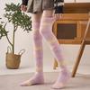 Women Long Floor Socks Soft Fluffy Over Knee Socks Colorful Warm Thick Thigh High Socks for Home Indoor Wear Bedroom Sleeping