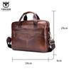 BULLCAPTAIN 2024 New Real Leather Vintage Men's Messenger Bag/casual Business Bag Fashion Cowhide Male Commercial Briefcase