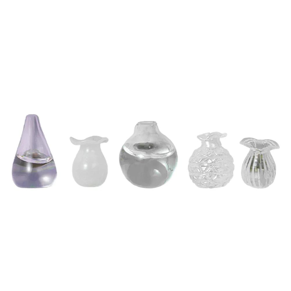 5-14pcs/Set Mini Ceramics Vase Fridge Magnets Label Mini Bonsai Magnet Button Potted Simulation Flower Vase Refrigerator Message
