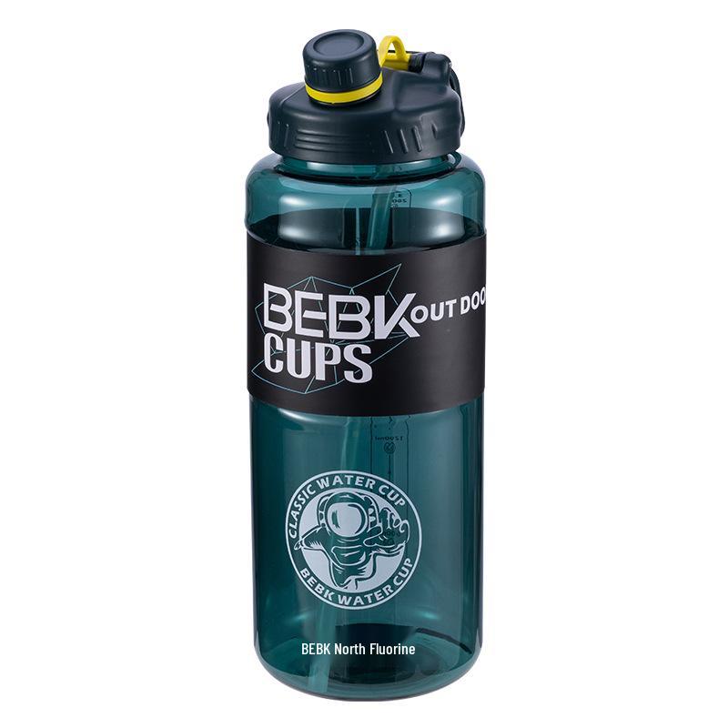 Портативная спортивная бутылка для воды 3 л с соломинкой для мужчин - Фитнес-чайник большой емкости