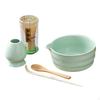 5 Pieces Matcha Whisk Set Bowl with Spout Handmade Tea Ceremony Traditional Gift for