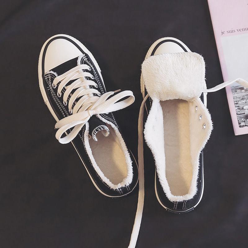 Женские туфли на платформе из парусины 2024 года, новые низкие белые туфли для студентов, универсальные повседневные черные туфли из ткани