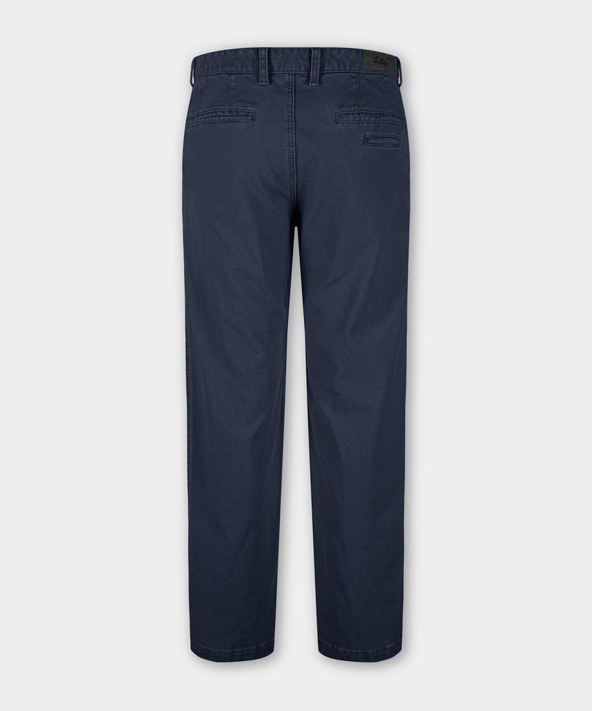 BIRBANTE Хлопковые брюки чинос со спандексом, garment-washed - Темно-синие