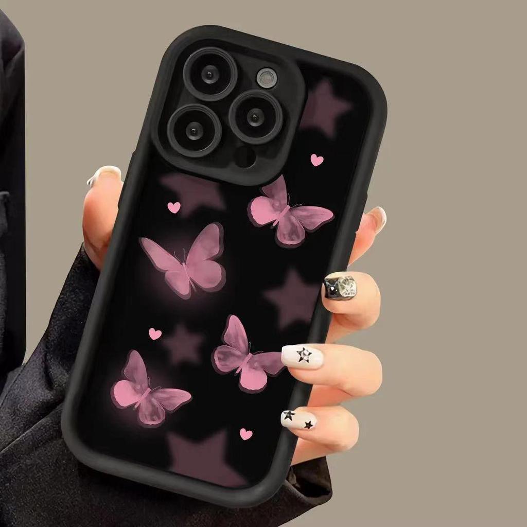 Мягкий чехол для телефона Blush Butterfly для iPhone 11/12/13/14 Pro Max